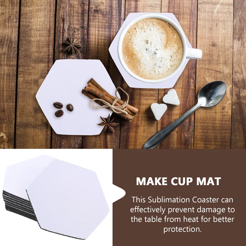10Pcs Sublimation Blank Coaste - огляд і ціна Coaster Sublimation Blank