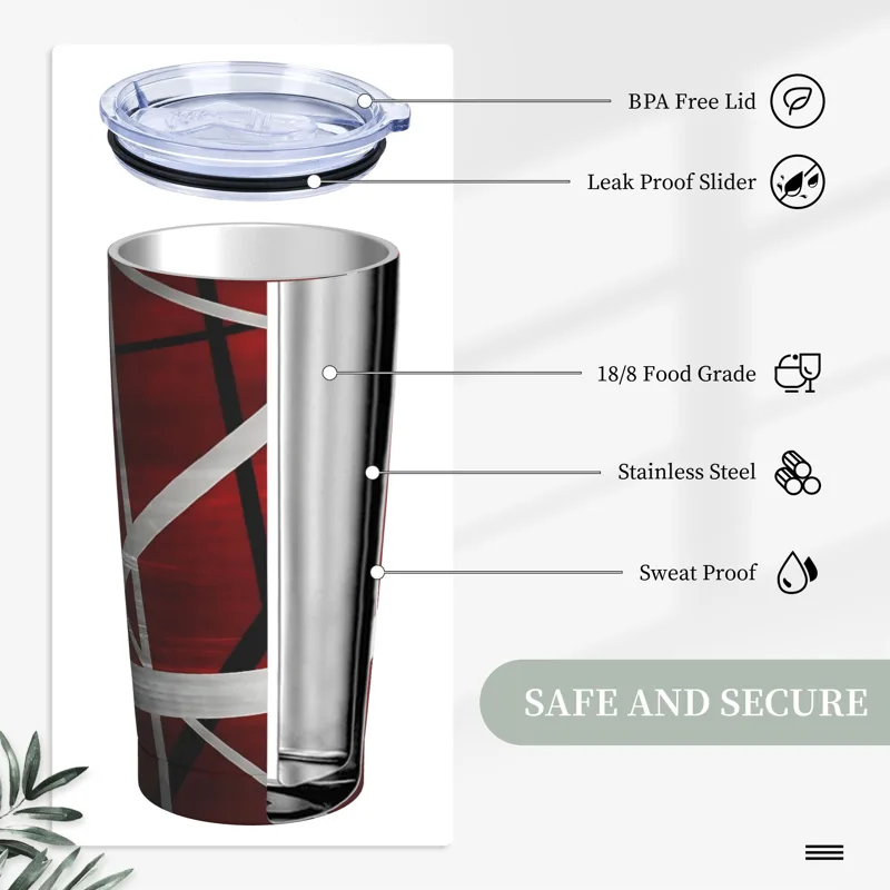 V-Van Halens Red Black White T - огляд і ціна Tumbler 20Oz White