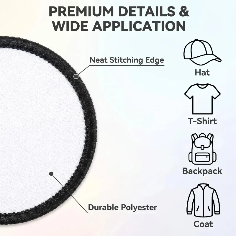 40 PCs Sublimation Patches Clo - огляд і ціна Hat Sublimation Blank