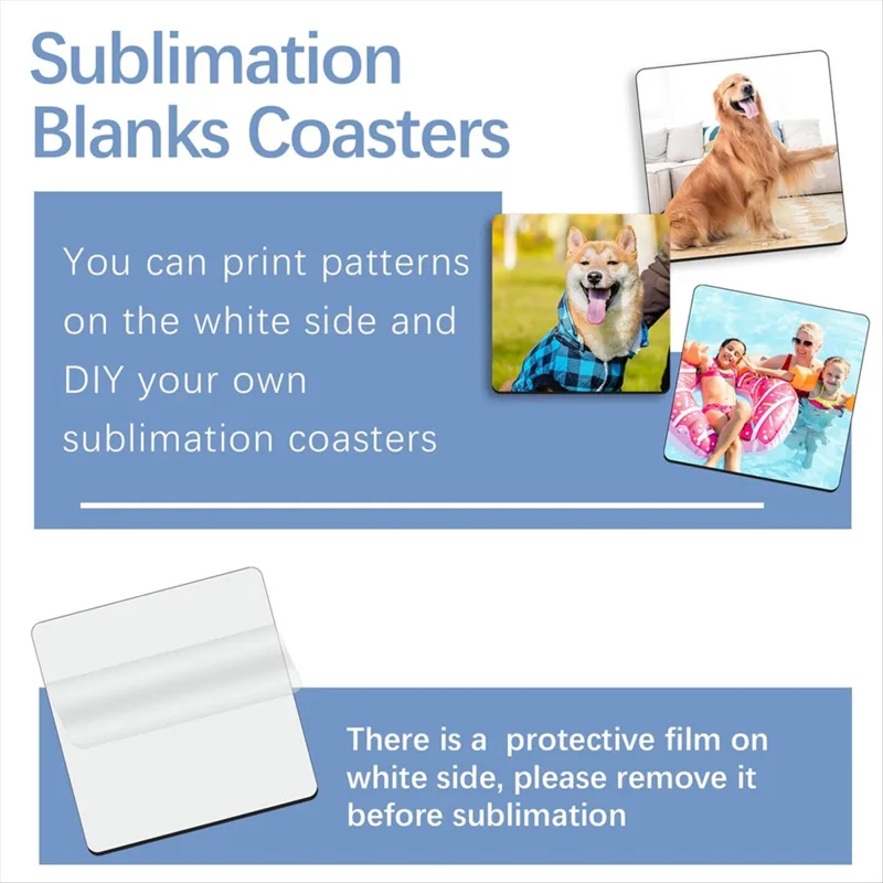 ABYA 30 Pcs Sublimation Square - огляд і ціна Coaster Sublimation Blank