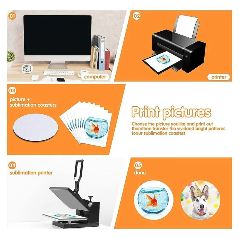 AB46-Sublimation Blank Coaster - огляд і ціна Coaster Sublimation Blank