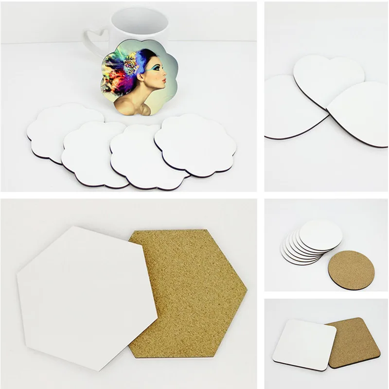 100Pcs/Lot DIY Sublimation Bla - огляд і ціна Coaster Sublimation Blank