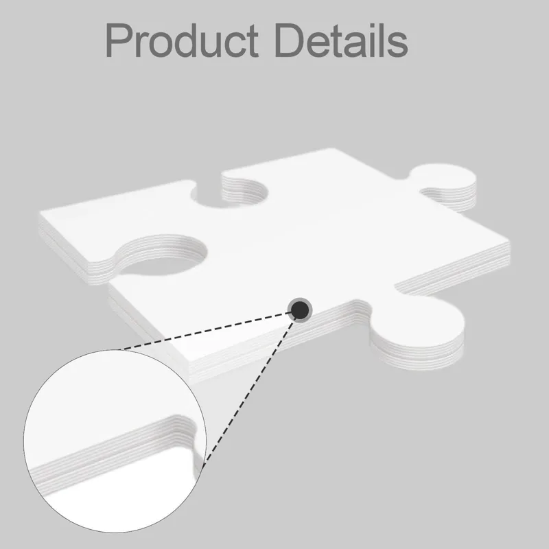 24Pcs White Cardboard Blank Ji - огляд і ціна Puzzle Blank White