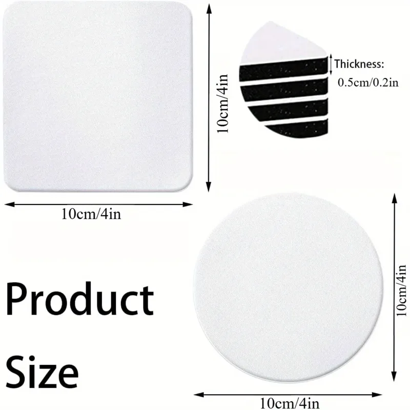 30/50 Pcs Square and Round Sub - огляд і ціна Coaster Sublimation Blank