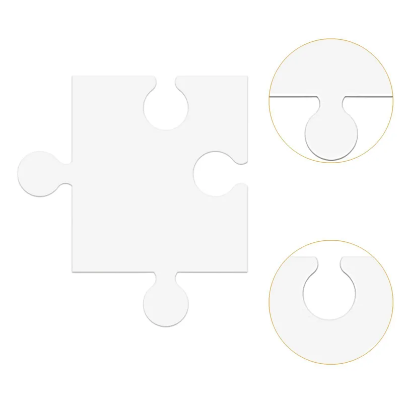 24Pcs White Cardboard Blank Ji - огляд і ціна Puzzle Blank White