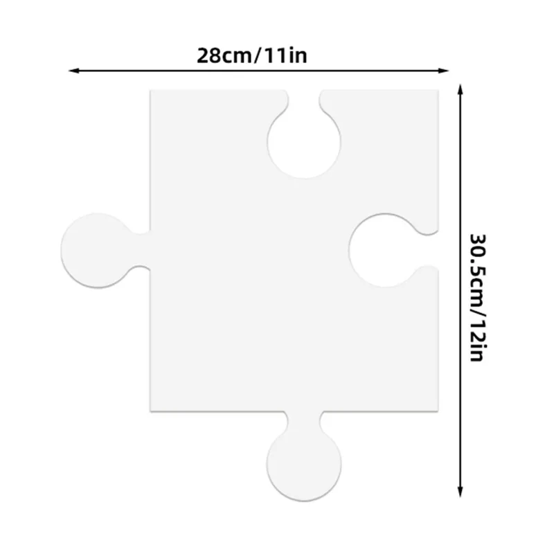 24Pcs White Cardboard Blank Ji - огляд і ціна Puzzle Blank White
