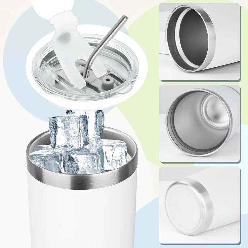 20oz Tumbler Mug with Lid and  - огляд і ціна Tumbler 20Oz White